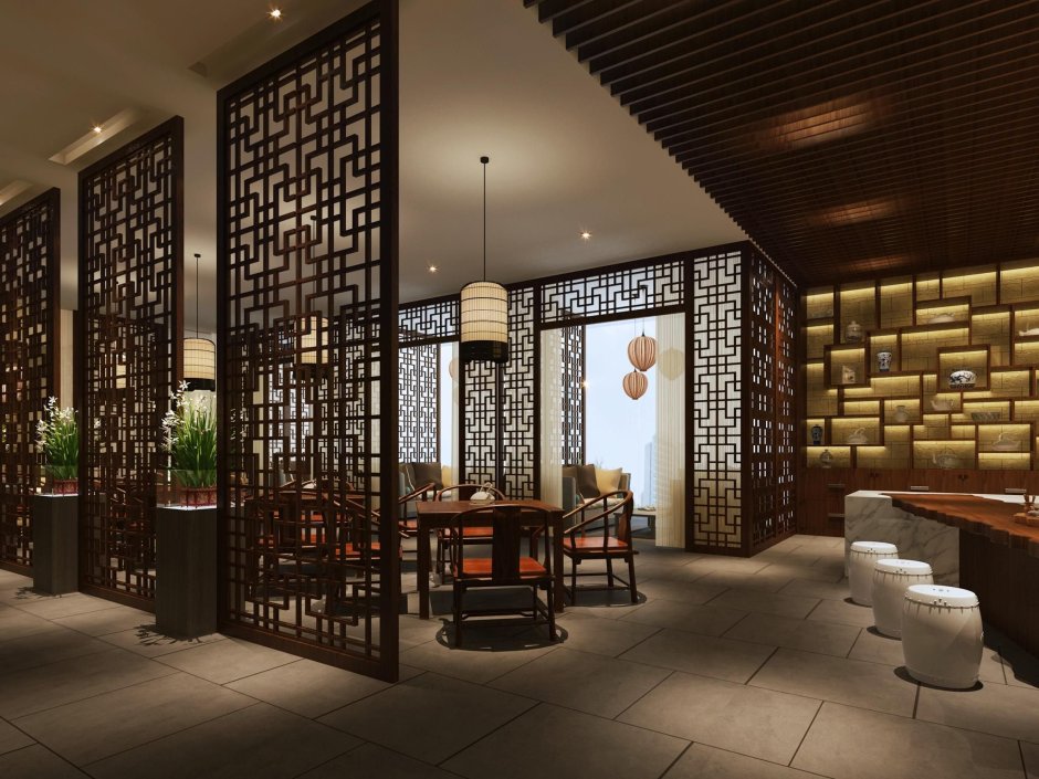 Перегородка в азиатском стиле