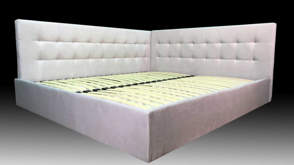 Кровать с мягкими углами двуспальная