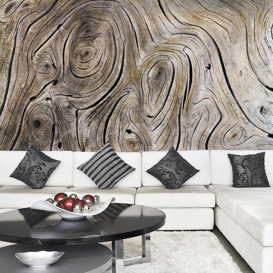 Имитация дерева в интерьере