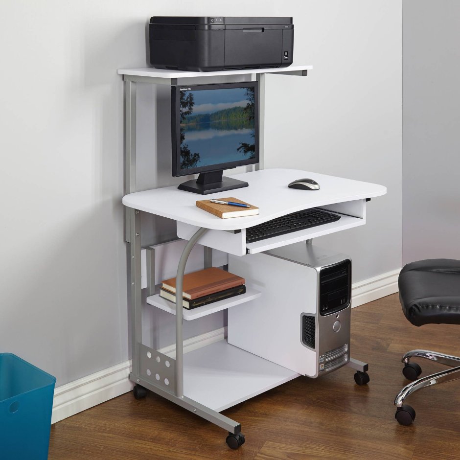 Компьютерный стол с местом под принтер