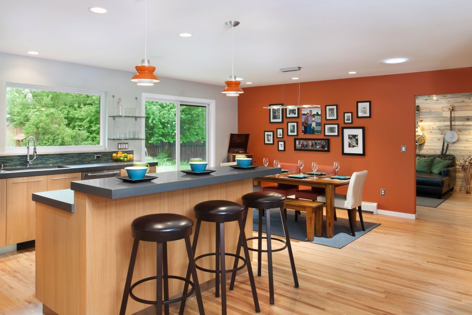 Кухня терракотового цвета