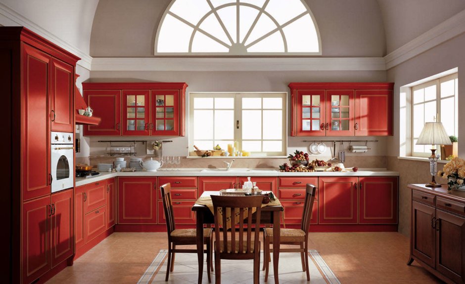Терракотовый кухонный гарнитур