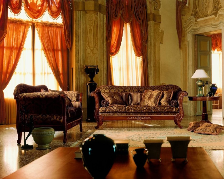 Романский стиль в интерьере мебель