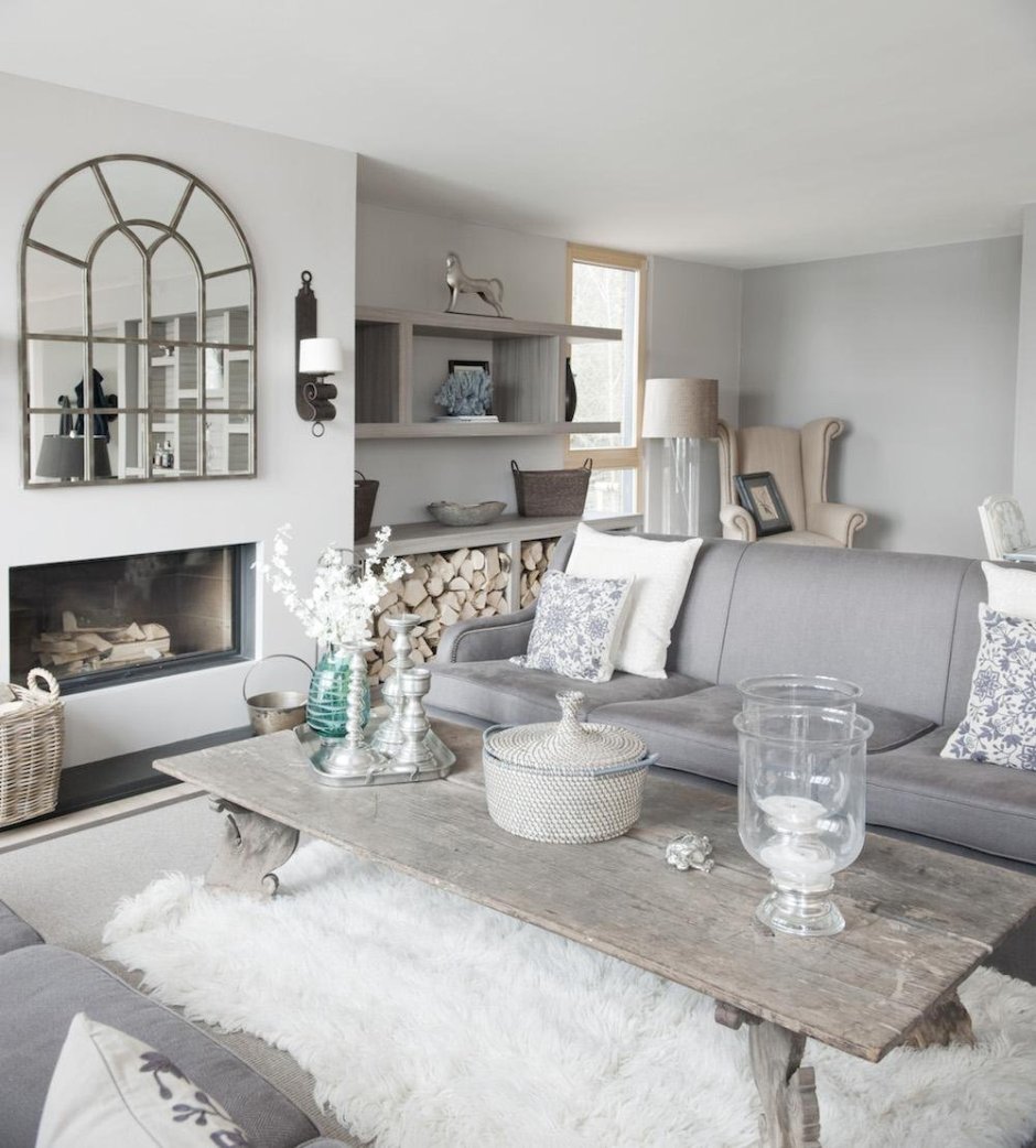 Спальня стиль Сканди серый