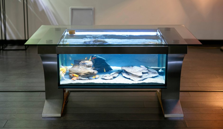 Обеденный стол аквариум