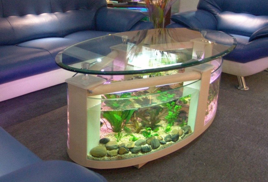 Журнальный столик аквариум