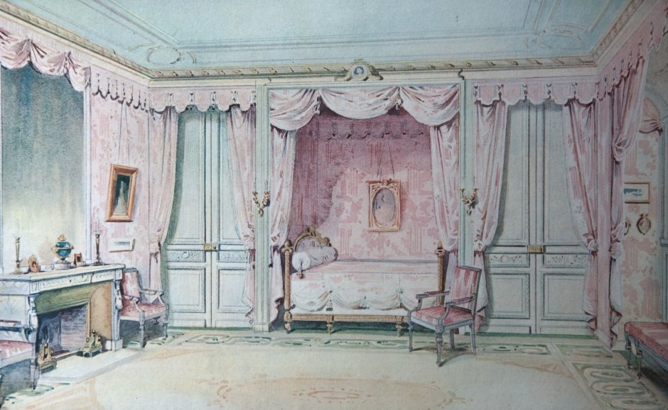 Рококо интерьер эскиз