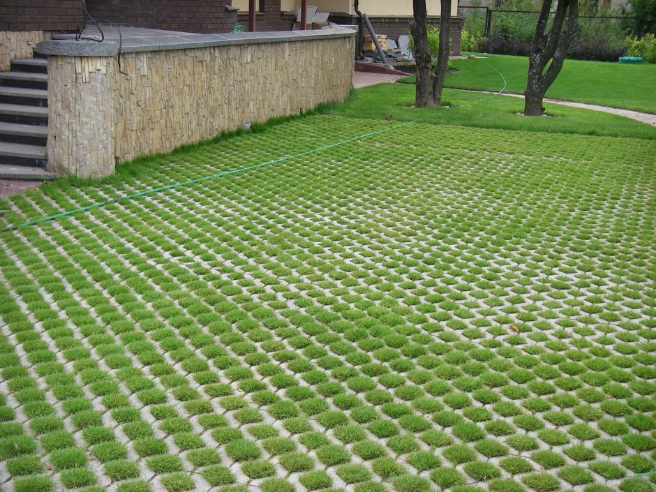 Тротуарная плитка под газон