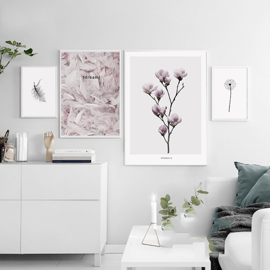 Постеры с цветами для интерьера