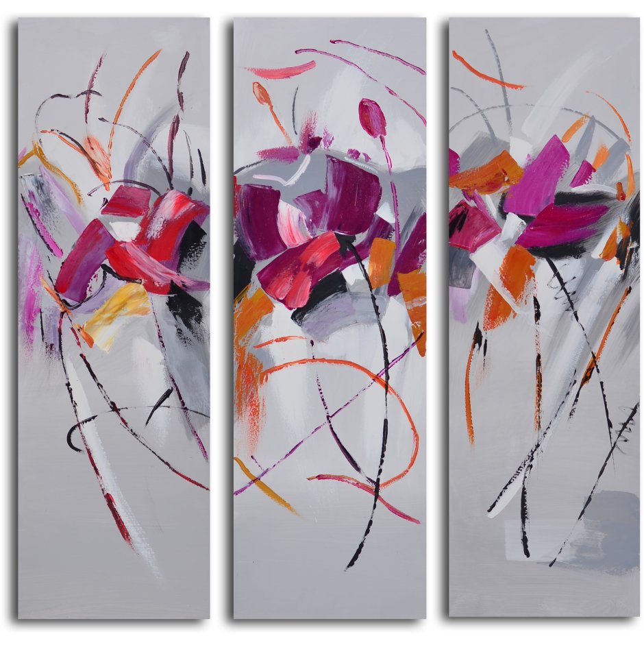 Абстрактная живопись триптих