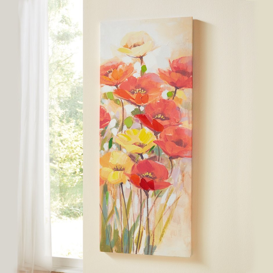 Панно маки на стену