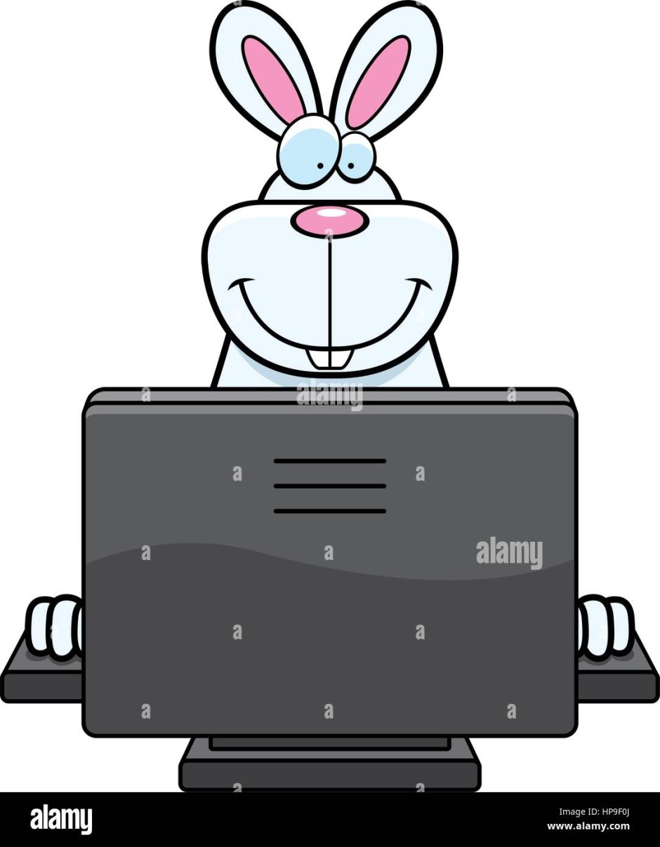 Заяц с компьютером