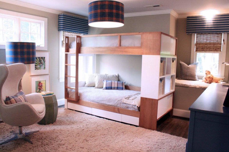 Комната с двухъярусной кроватью для подростков