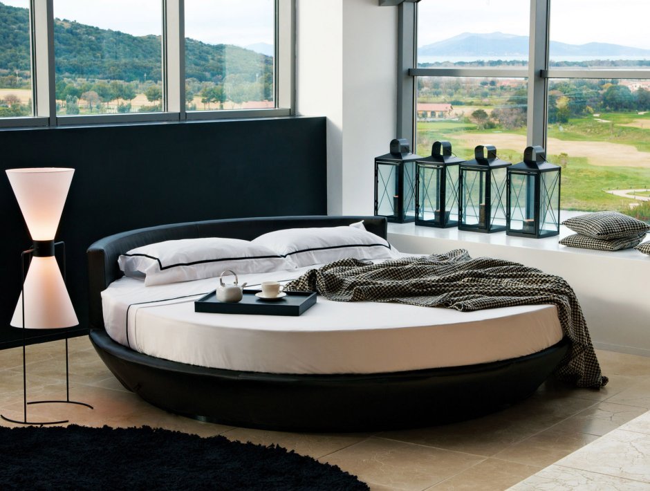 Круглые дизайнерские кровати