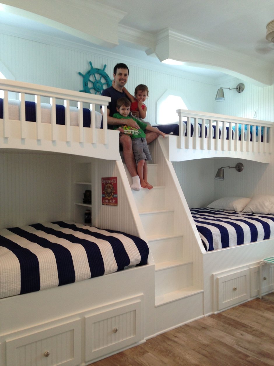 Детская для двоих разнополых с двухъярусной кроватью 20 кв.м