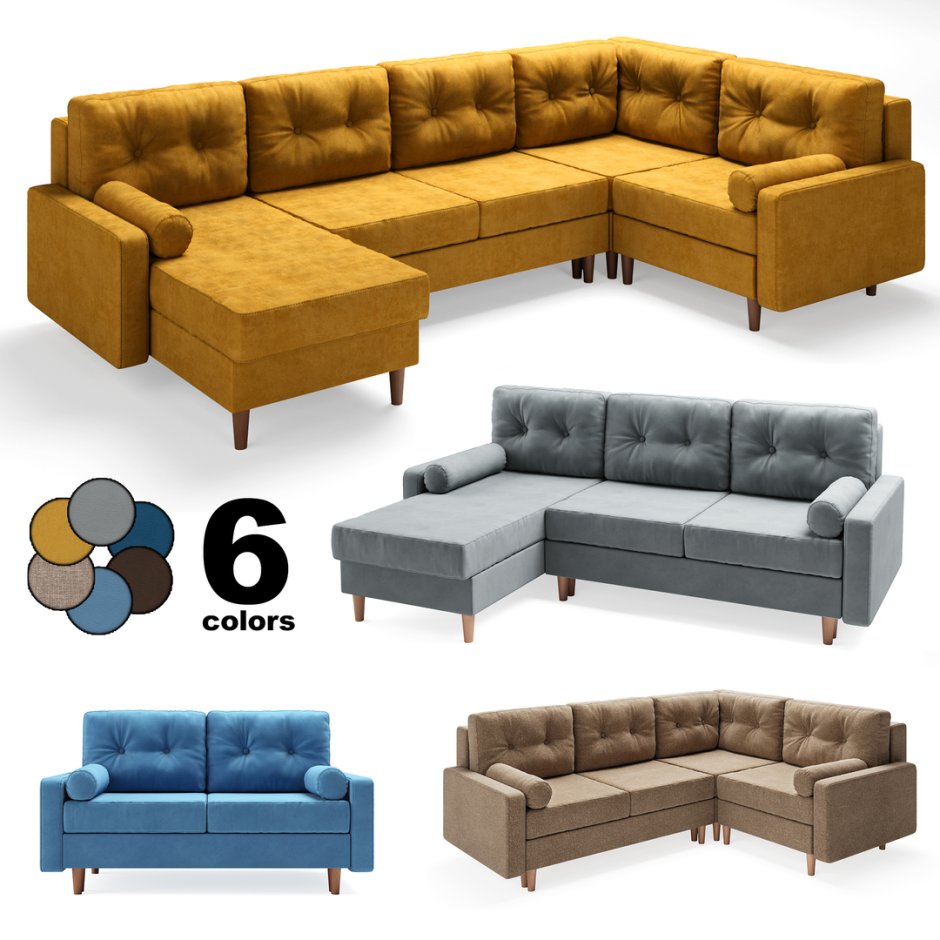 Модульный диван 3ддд