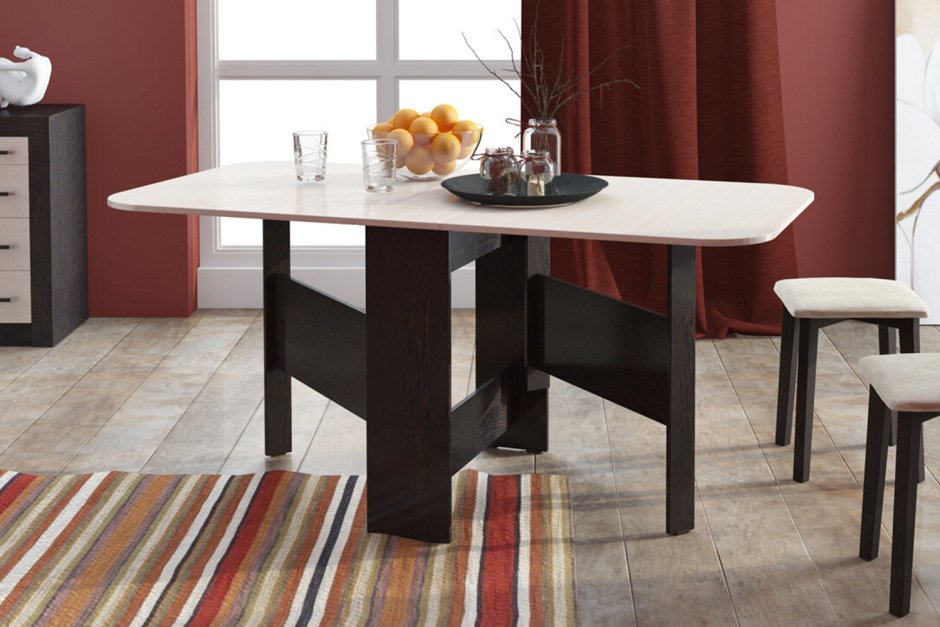 Стол-книжка раскладной s3_хром, 120х68х75 см