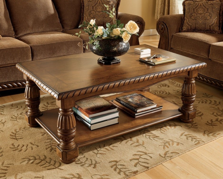 Стол журнальный массив Эшли т500-301