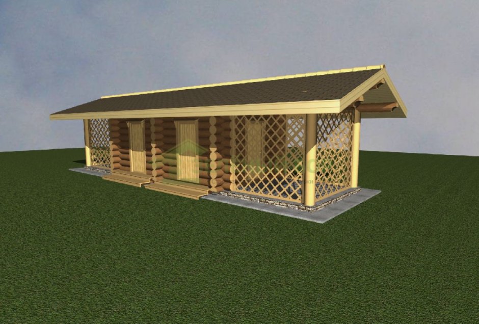 Хозпостройки мастерская сарай и баня в одном комплексе