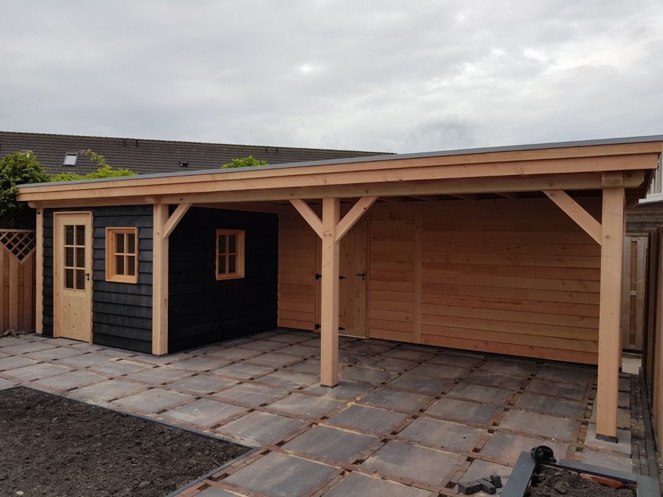 Беседка с хозблоком