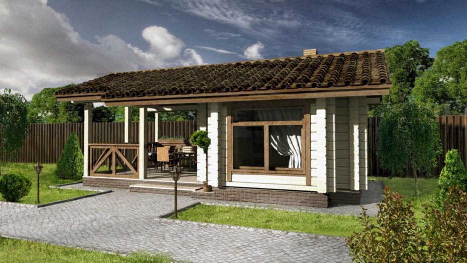 Беседка односкатная 6х3