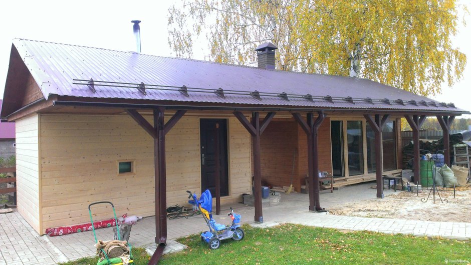 Беседка с сараем