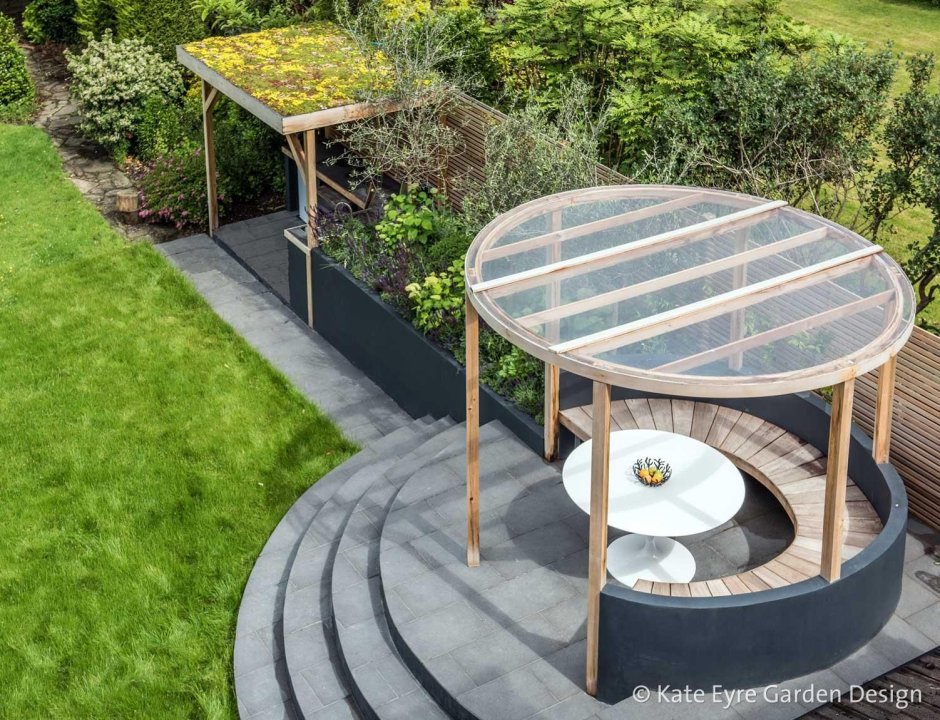 Современные круглые беседки