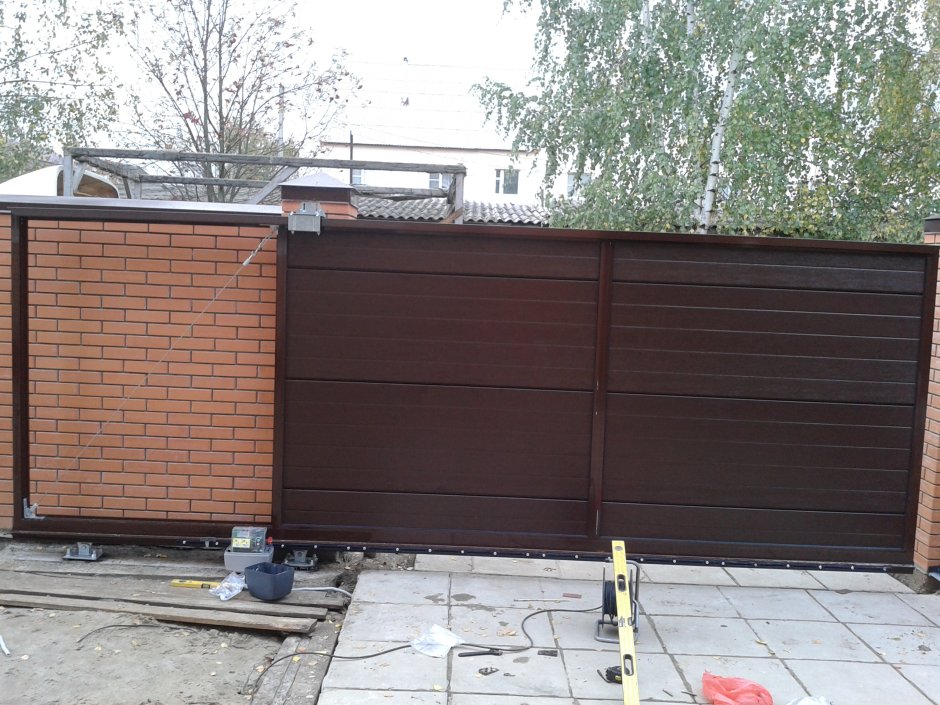 Навес для откатных ворот