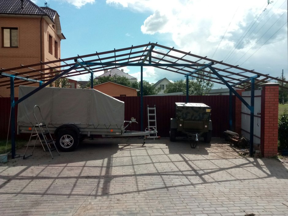 Навес гараж для прицепа