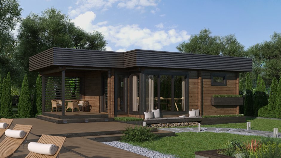 Гостевой дом баня из клееного бруса