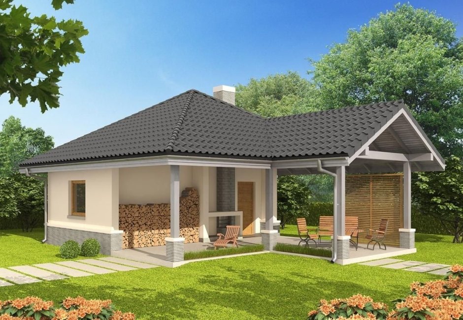 Беседка к дому