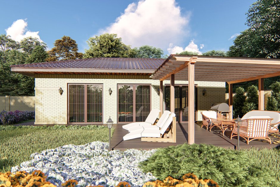 Летняя кухня с террасой