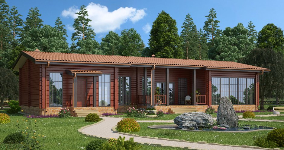 Баня гостевой дом из клееного бруса проекты