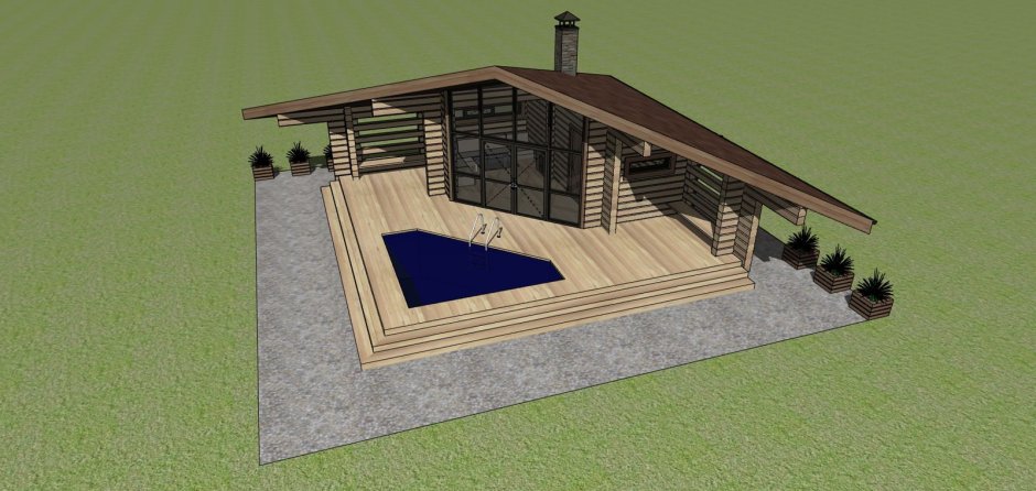 Проект бани «Ласточка». Архитектор: Сергей Косинов.