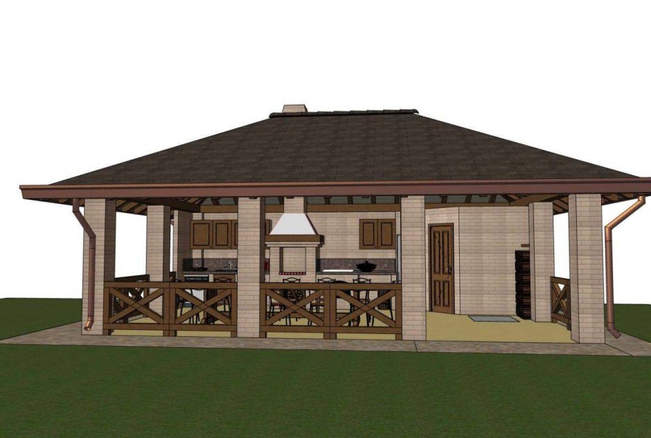 Беседка барбекю скетчап