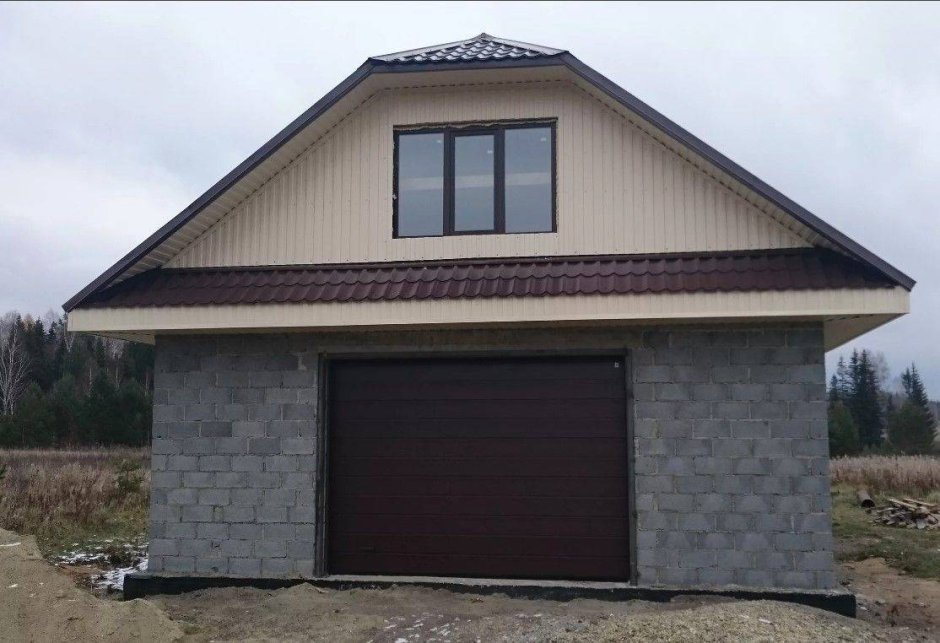 Гараж 7 на 6 из пеноблоков