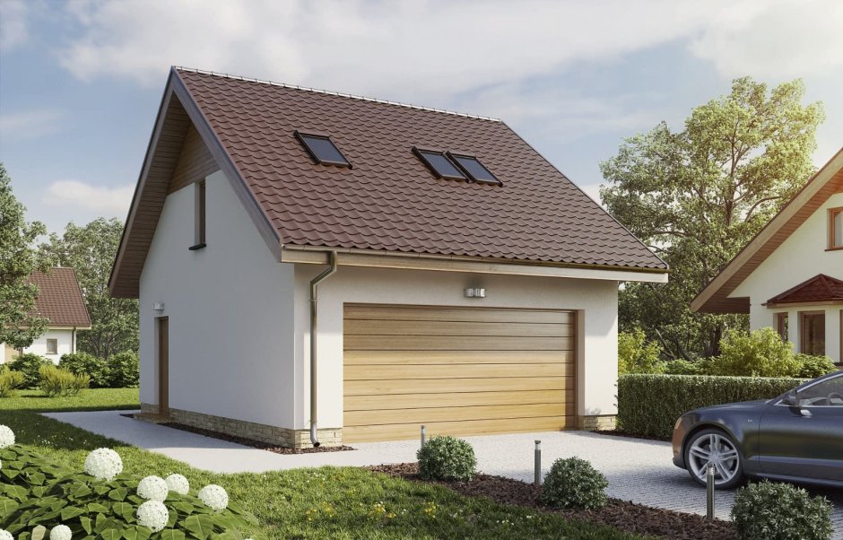 Гараж с мансардой проекты