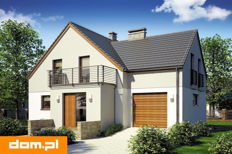 Маленький двухэтажный дом с гаражом