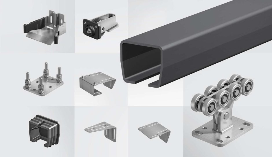 Комплект балки 71 для откатных ворот Алютех