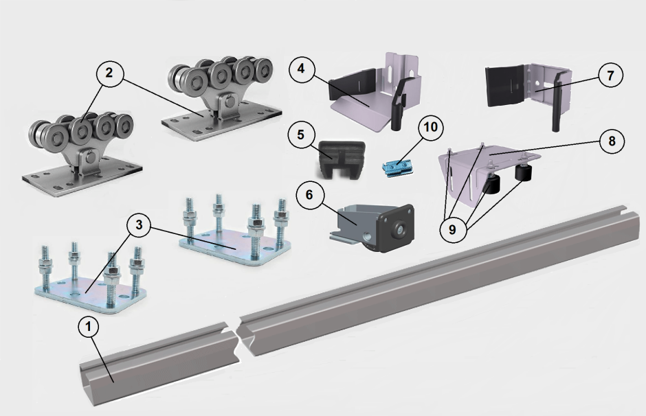 Комплектация для откатных ворот SGN.01
