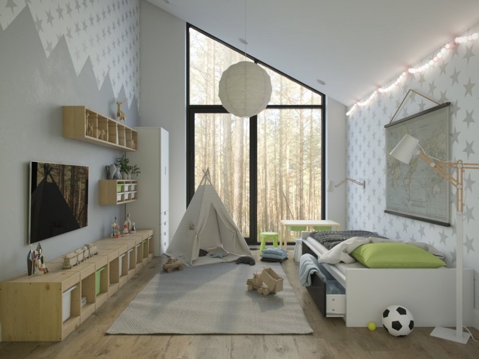 Подростковая комната в скандинавском стиле