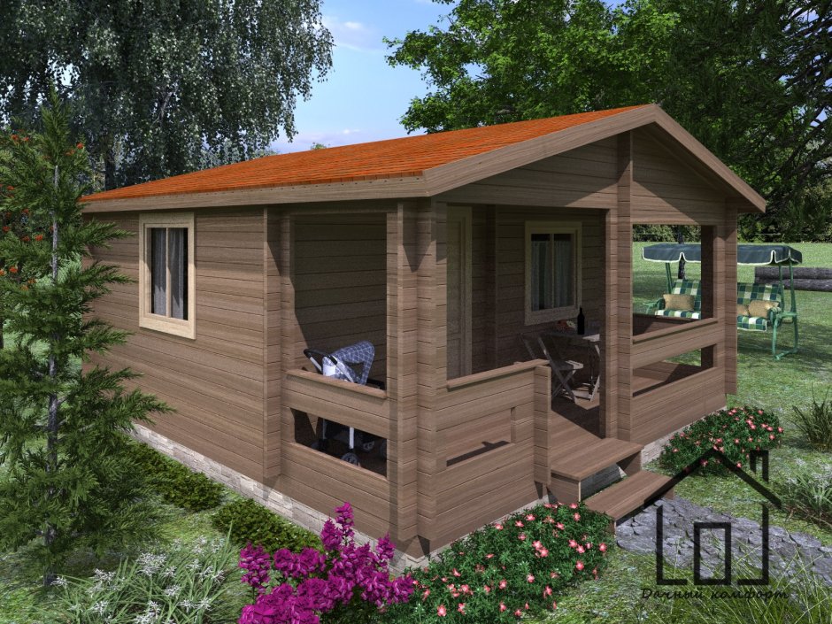 Баня 6х6 из минибруса