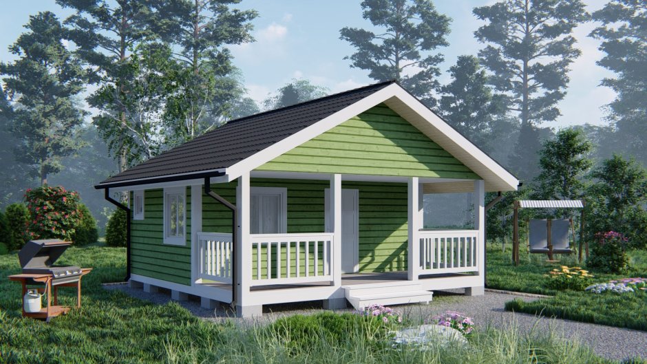 Небольшой каркасный домик