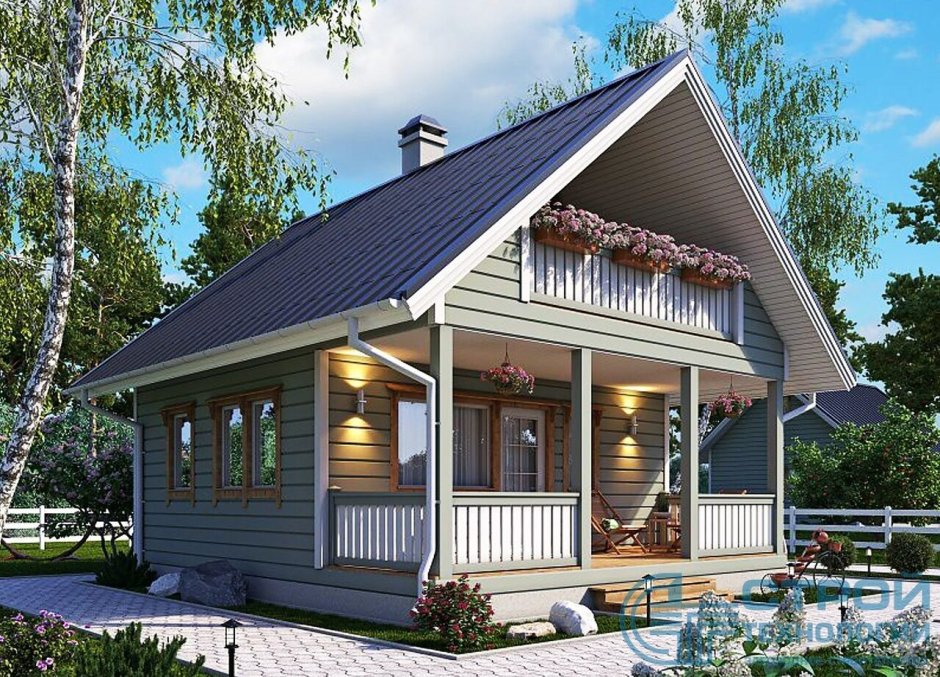 Тини Хаус с верандой