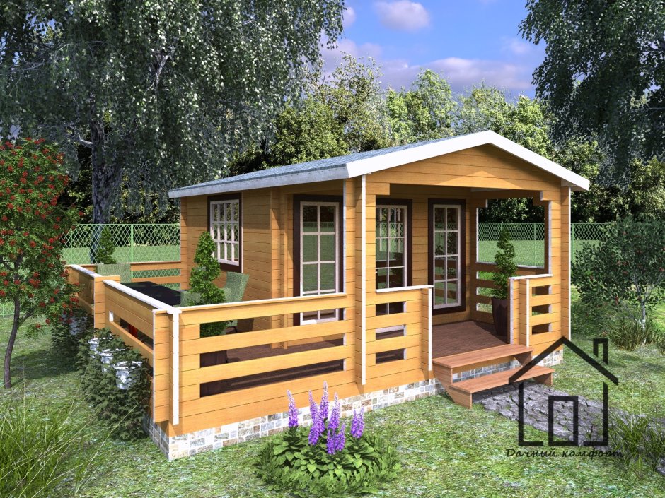 Домик с верандой