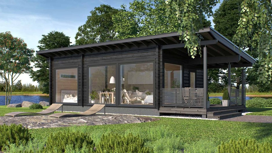 Баня с односкатной крышей проект финский одноэтажный