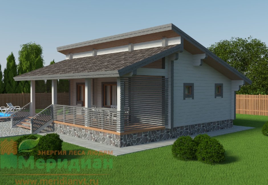 Tiny House с односкатной крышей