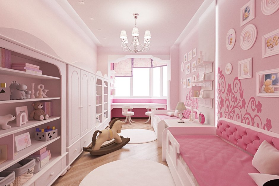 Нежная комната для двух девочек
