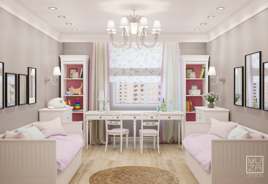 Детская комната для двух девочек