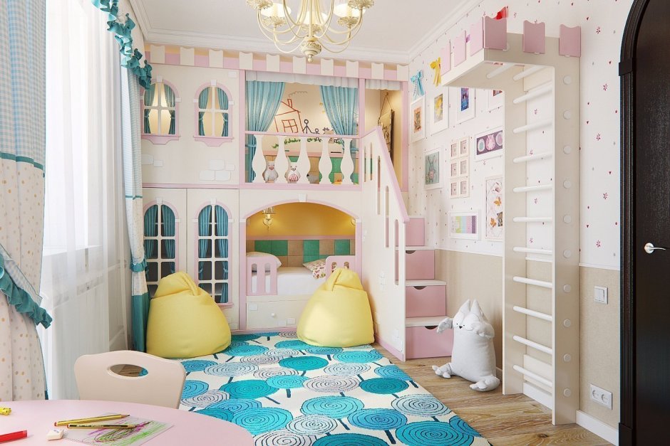 Необычная детская комната для девочки
